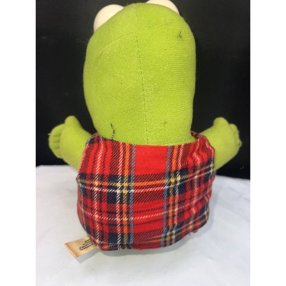 1987 McDonalds Christmas Baby Kermit The Frog PLUSH Jim Henson Muppet Babies Vtg - Picture 5 of 9